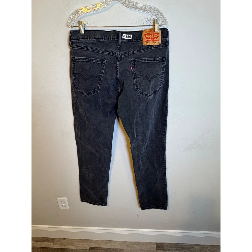 Levi's Mens 541 Athletic Taper Stretch Jeans Faded Black 34x34